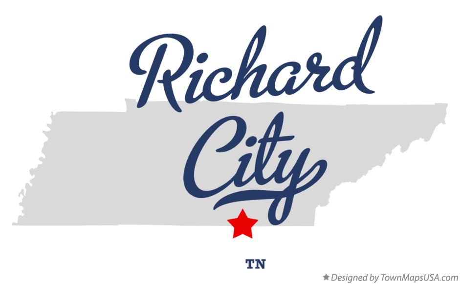 Map of Richard City Tennessee TN