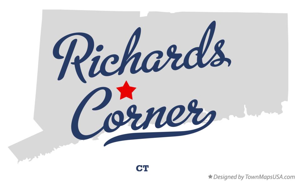 Map of Richards Corner Connecticut CT