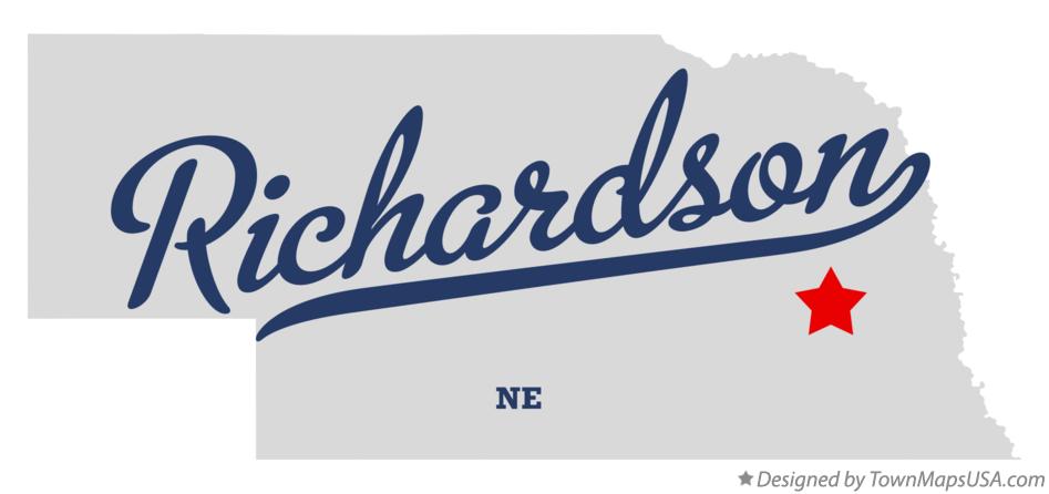 Map of Richardson Nebraska NE