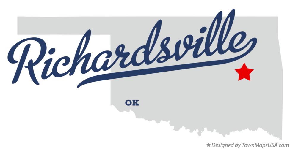 Map of Richardsville Oklahoma OK
