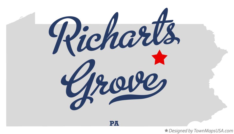 Map of Richarts Grove Pennsylvania PA