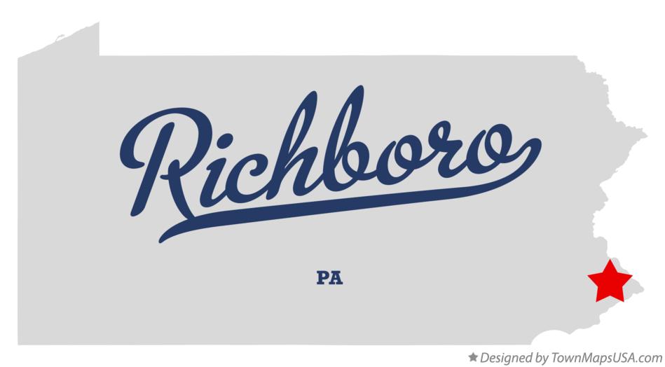 Map of Richboro Pennsylvania PA
