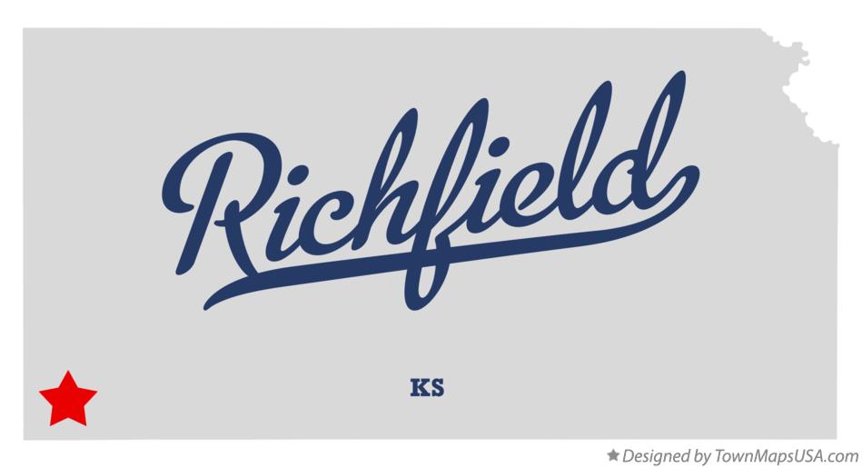 Map of Richfield Kansas KS