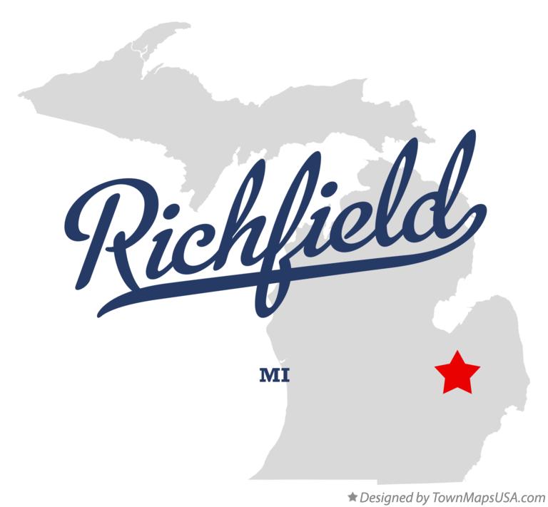 Map of Richfield Michigan MI
