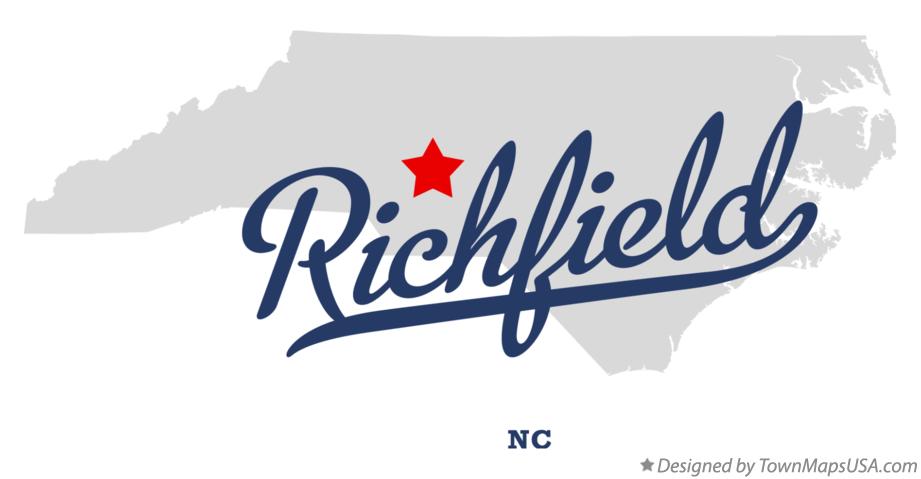 Map of Richfield North Carolina NC