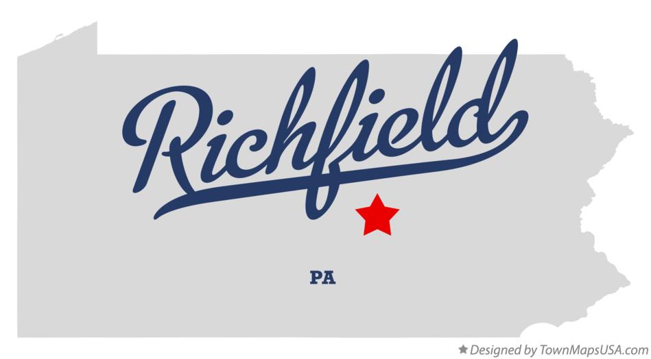 Map of Richfield Pennsylvania PA