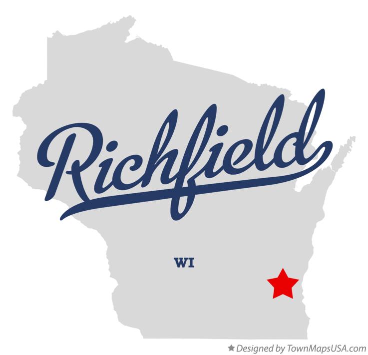 Map of Richfield Wisconsin WI