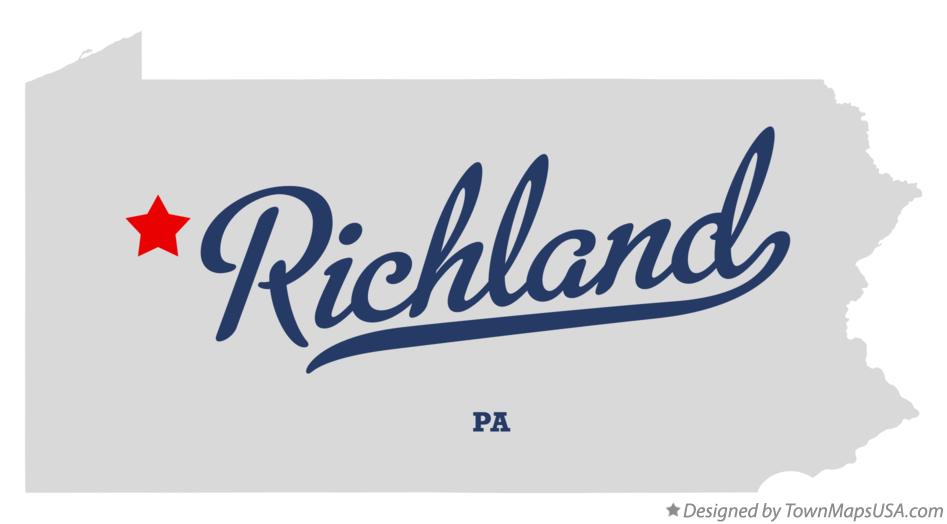 Map of Richland Pennsylvania PA
