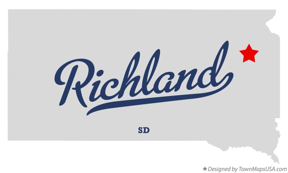 Map of Richland South Dakota SD