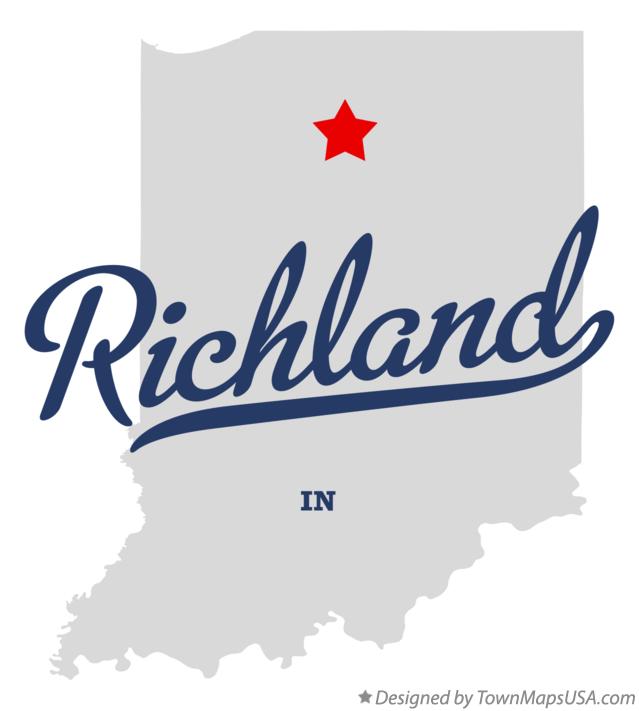 Map of Richland Indiana IN
