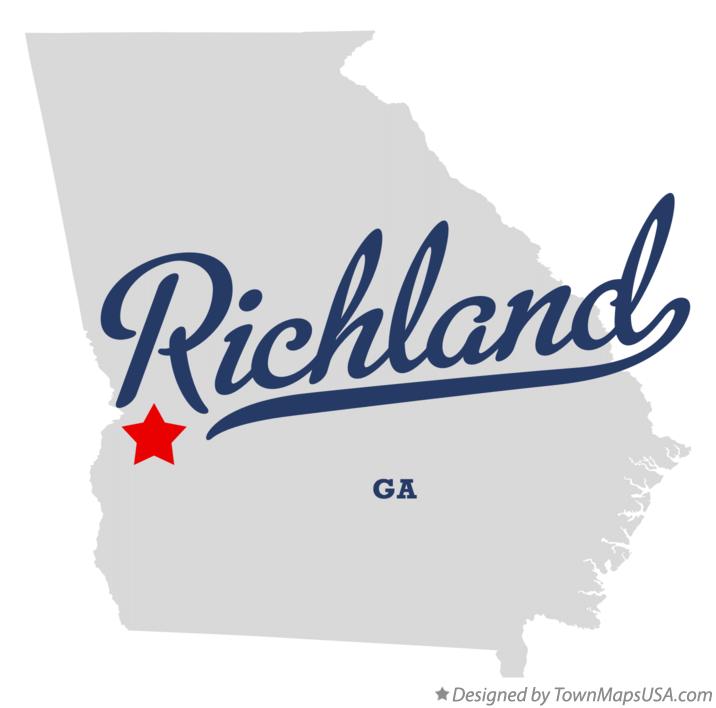 Map of Richland Georgia GA