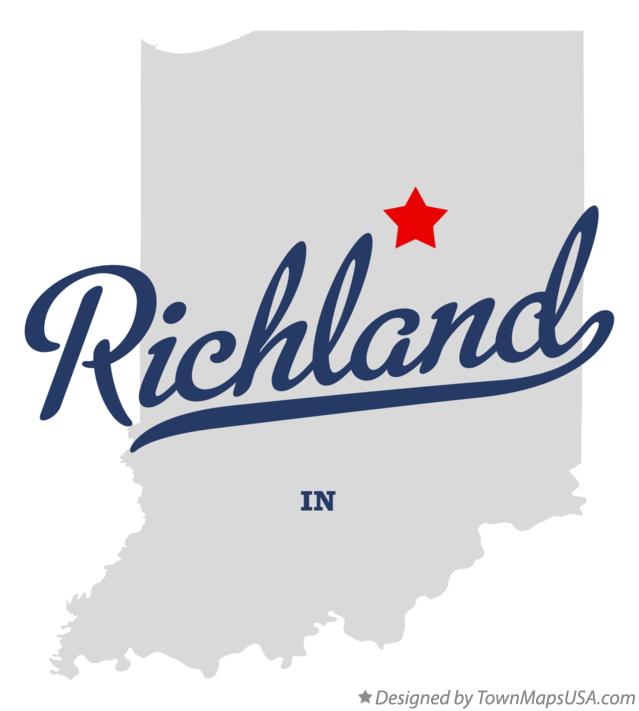 Map of Richland Indiana IN