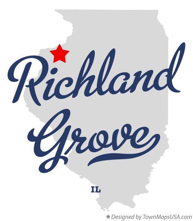 Map of Richland Grove Illinois IL