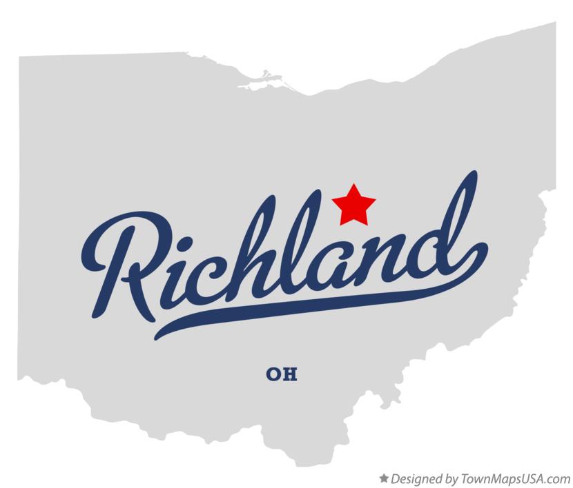 Map of Richland Ohio OH