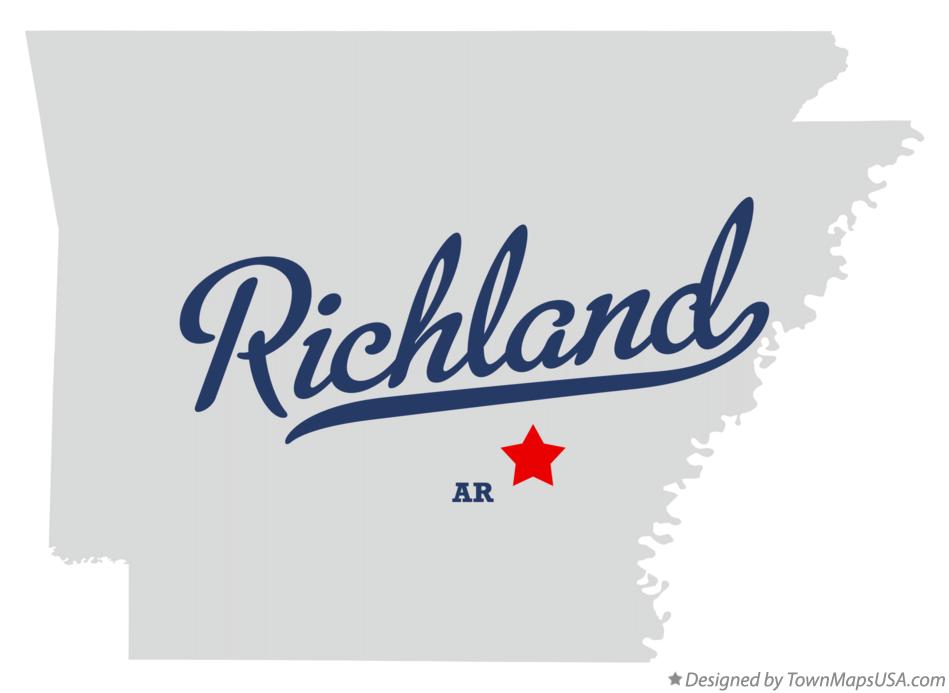 Map of Richland Arkansas AR