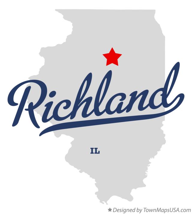 Map of Richland Illinois IL