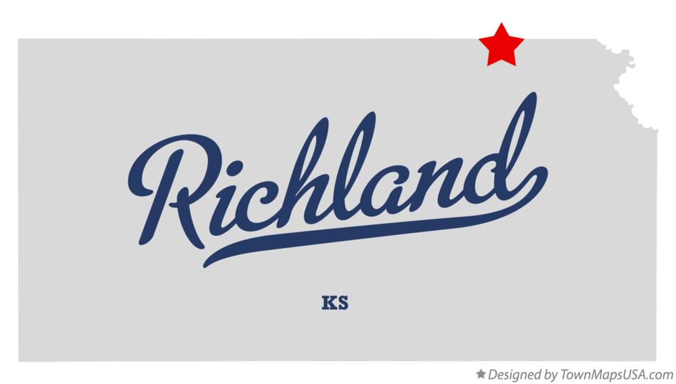 Map of Richland Kansas KS