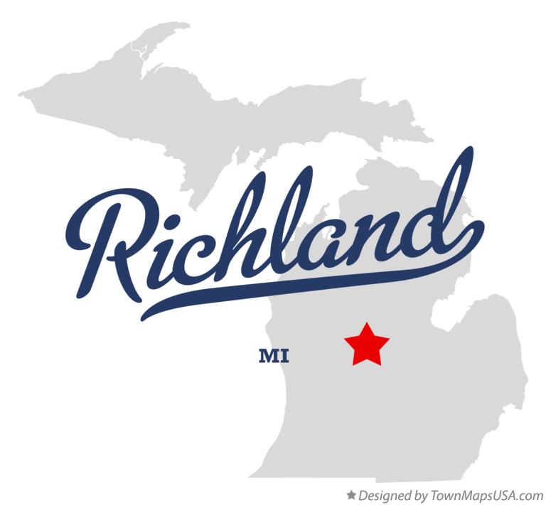 Map of Richland Michigan MI