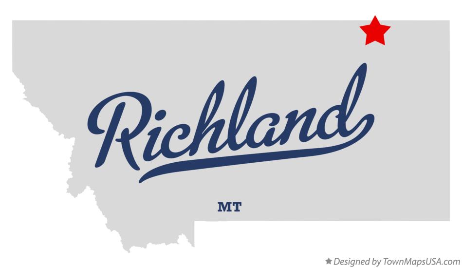 Map of Richland Montana MT