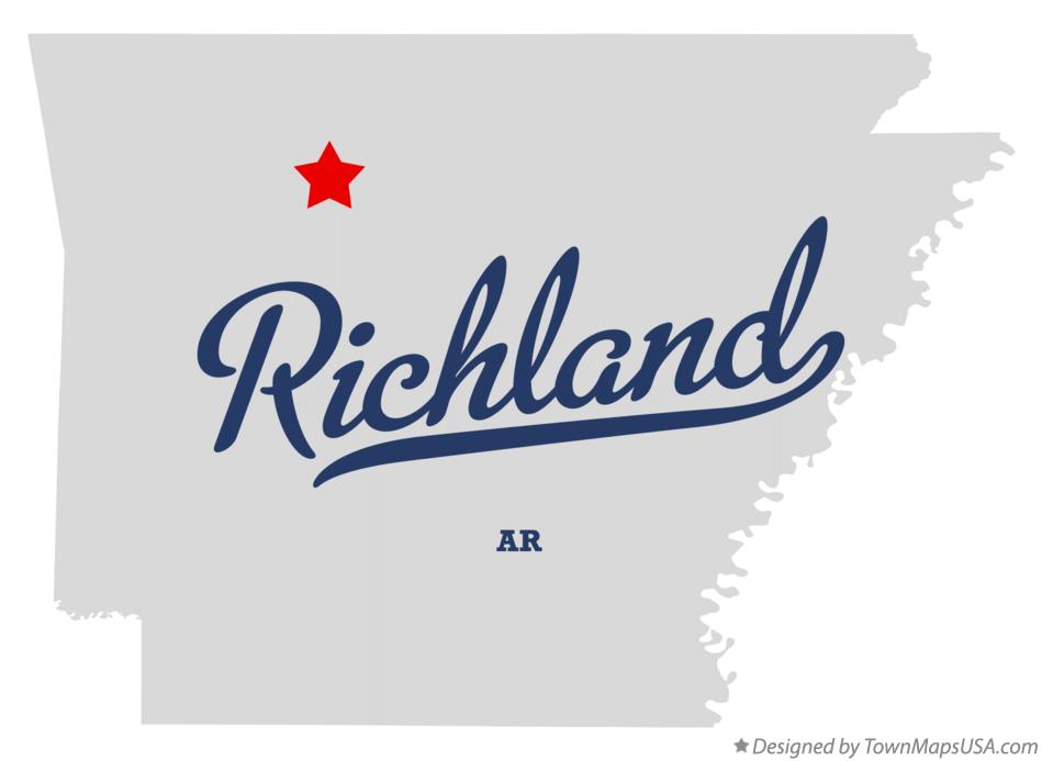 Map of Richland Arkansas AR