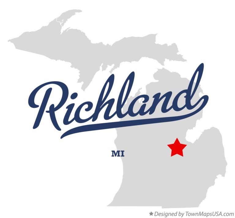 Map of Richland Michigan MI