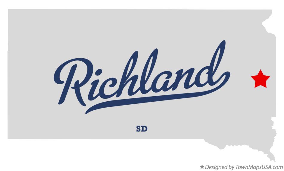 Map of Richland South Dakota SD