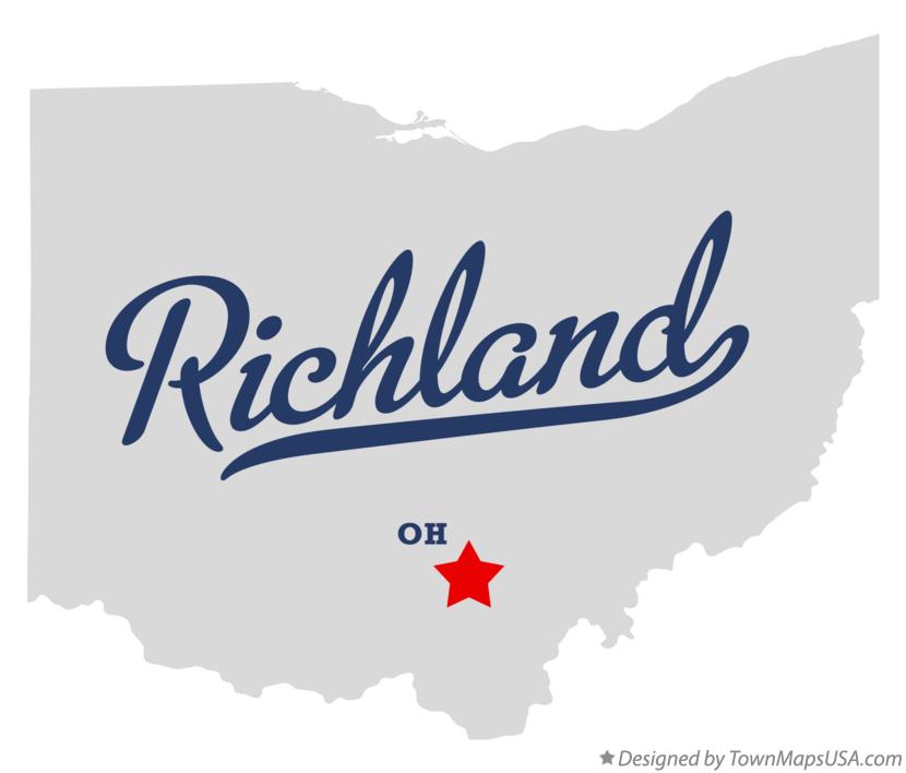 Map of Richland Ohio OH