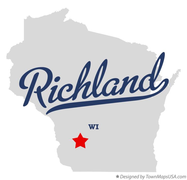 Map of Richland Wisconsin WI