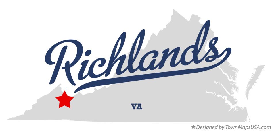 Map of Richlands Virginia VA