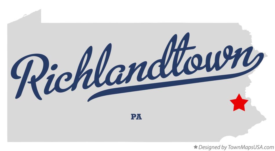 Map of Richlandtown Pennsylvania PA