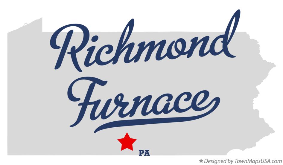 Map of Richmond Furnace Pennsylvania PA