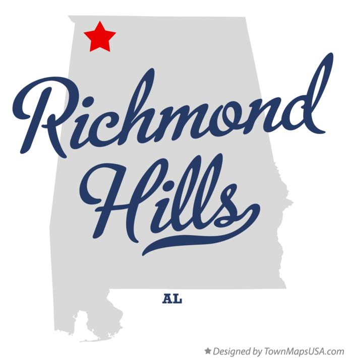 Map of Richmond Hills Alabama AL