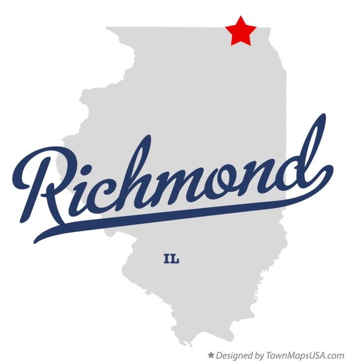 Map of Richmond Illinois IL