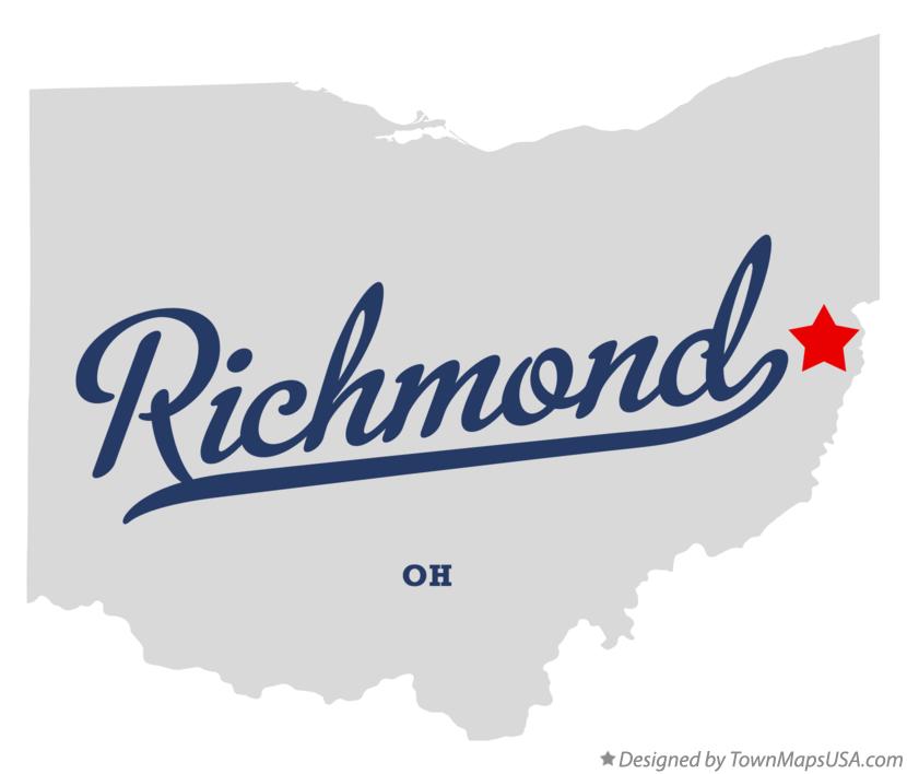 Map of Richmond Ohio OH