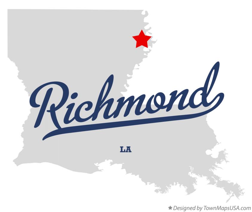 Map of Richmond Louisiana LA