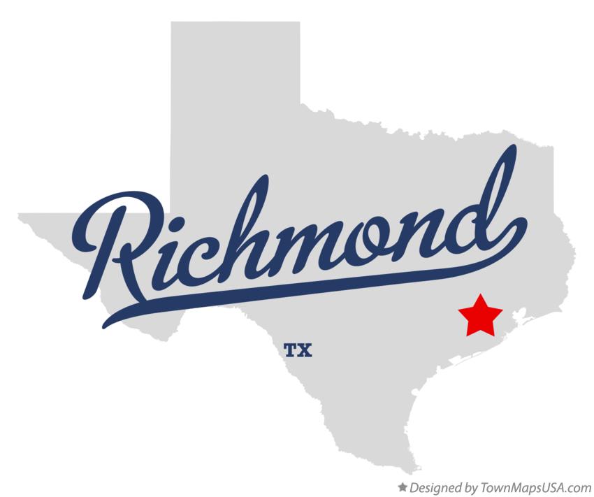 Map of Richmond Texas TX
