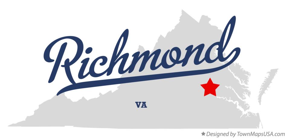 Map of Richmond Virginia VA