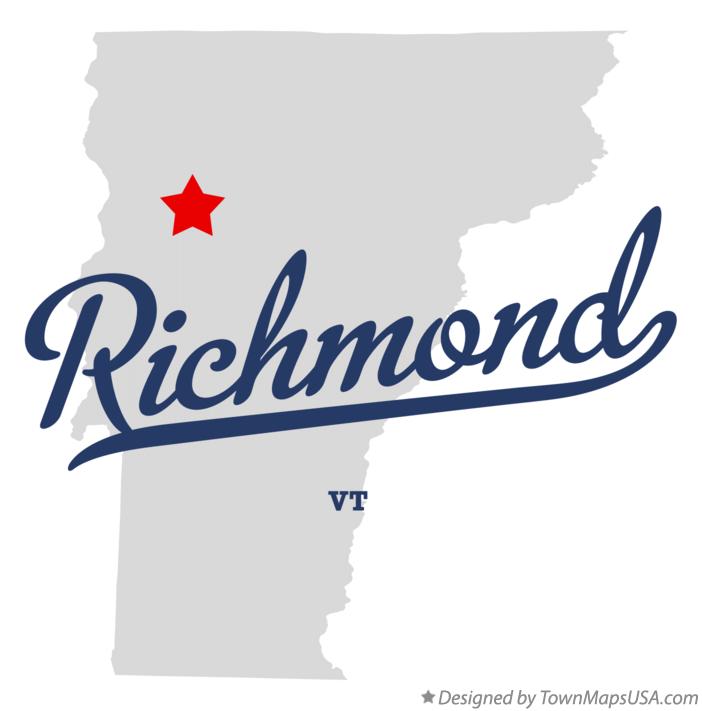Map of Richmond Vermont VT