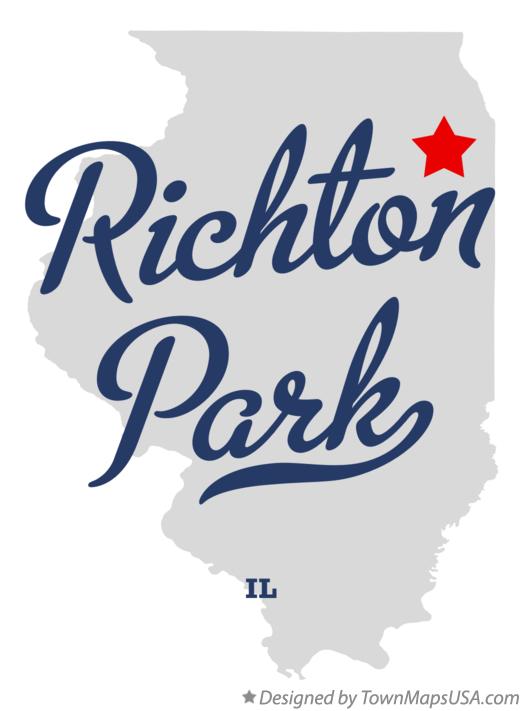 Map of Richton Park Illinois IL