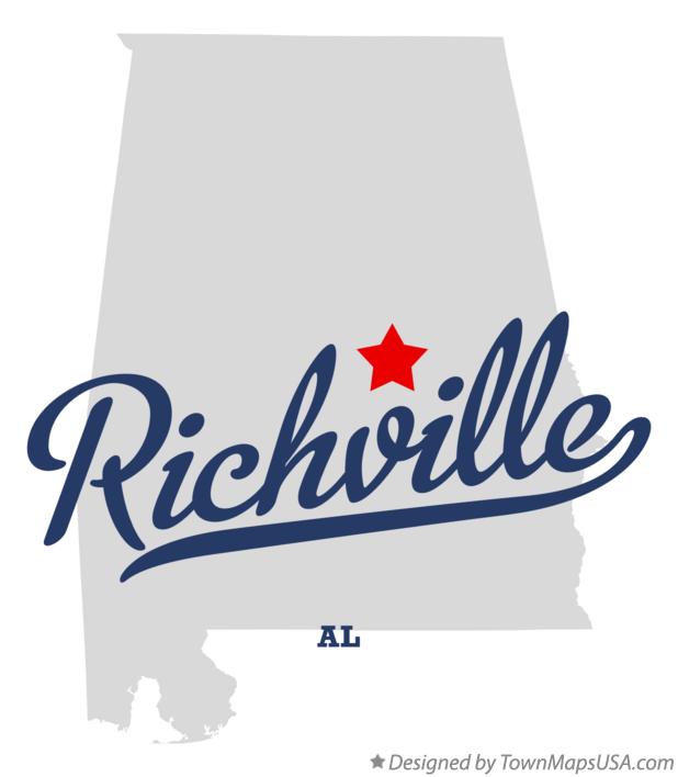 Map of Richville Alabama AL