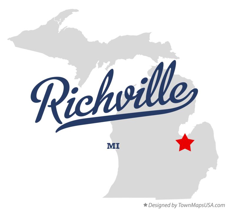Map of Richville Michigan MI