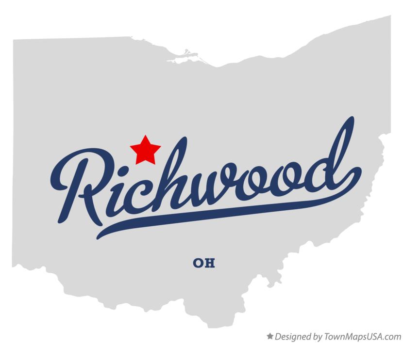 Map of Richwood Ohio OH