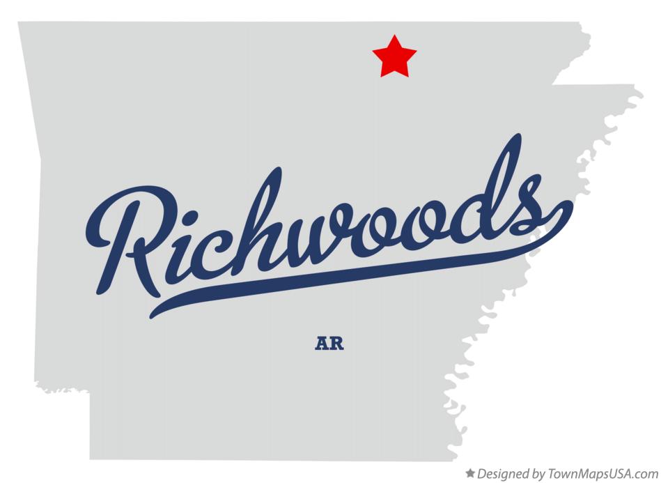 Map of Richwoods Arkansas AR