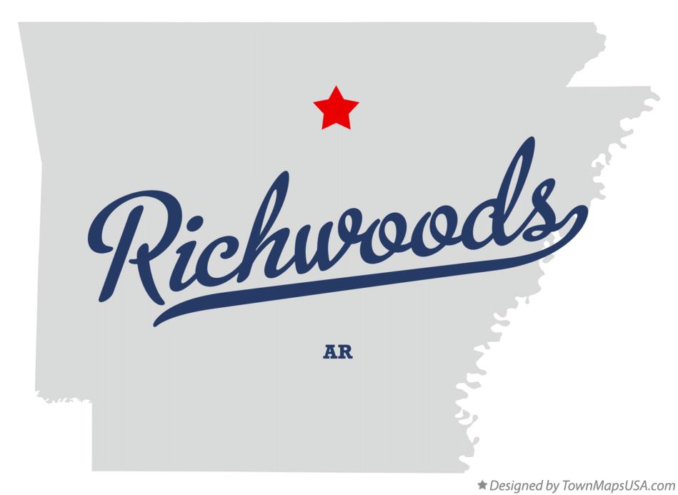 Map of Richwoods Arkansas AR