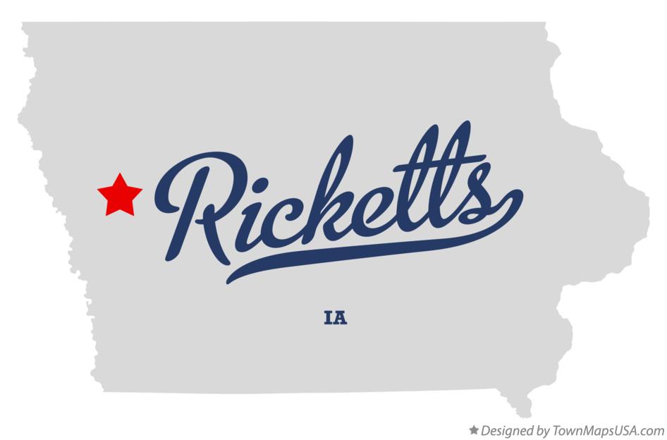 Map of Ricketts Iowa IA