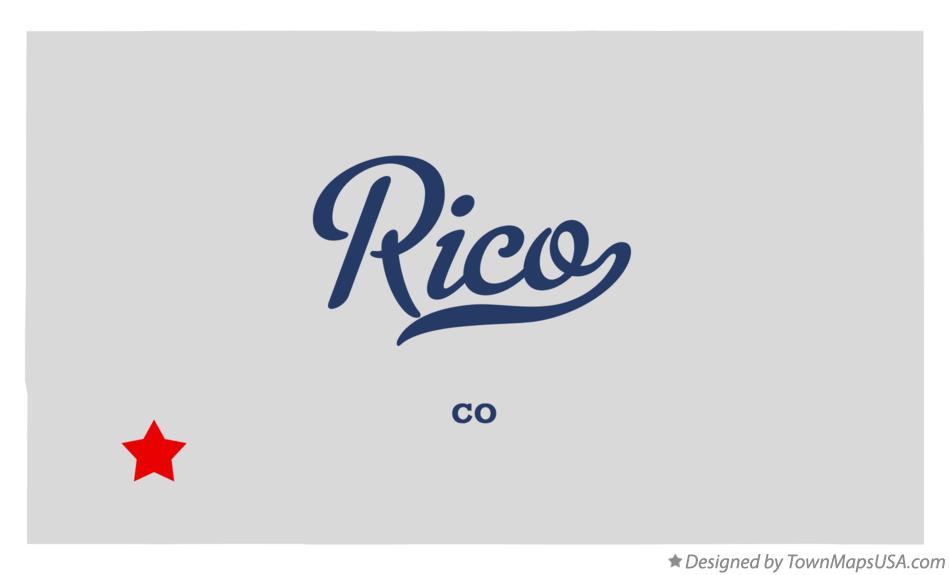 Map of Rico Colorado CO
