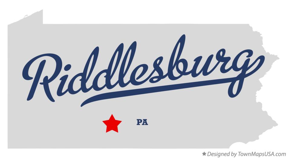 Map of Riddlesburg Pennsylvania PA