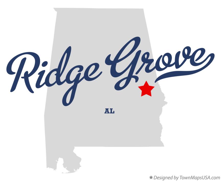 Map of Ridge Grove Alabama AL