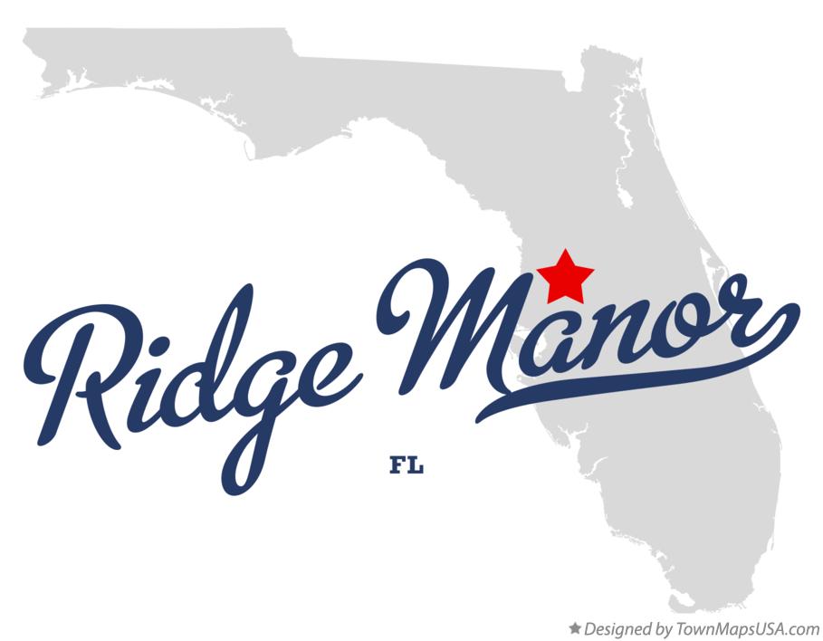 Map of Ridge Manor Florida FL