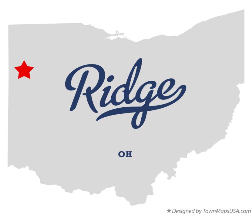 Map of Ridge Ohio OH